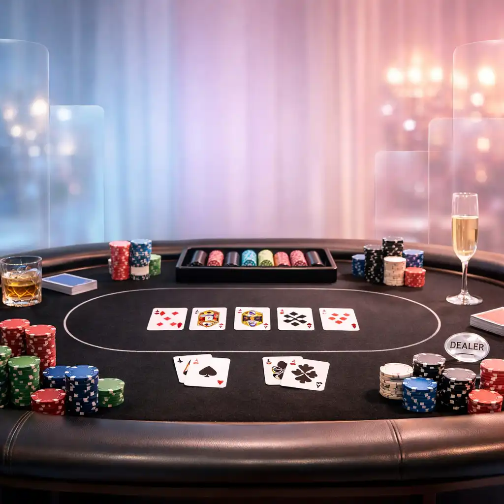 Profesjonalny stół pokerowy przygotowany na wieczór eventowy SOND DENYS NAZAROV